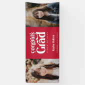 Retro Type Graduation Party fotobanner Spandoek (Verticaal)