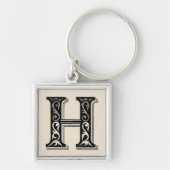Retro  Type H Monogram Sleutelhanger (Voorkant)