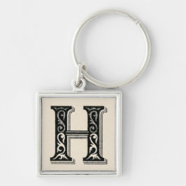 Retro Type H Monogram Sleutelhanger