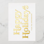 Retro Type Prettige Feestdagen Niet-Foto Goud (Voorkant)