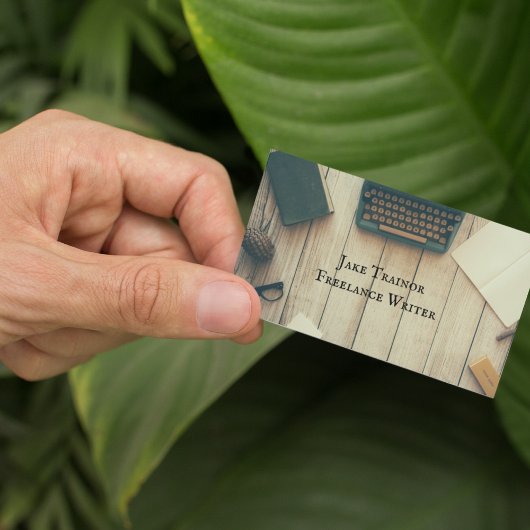 Retro Type schrijfmachine QR Code Visitekaartje