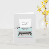 Retro typemachine en aangepast papier Kaart (Gele Bloem)