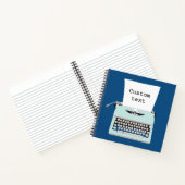 Retro  typemachine en aangepast papieren ontwerp notitieboek (Binnen)
