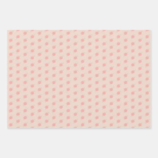 Retro  typemachine en bloemen inpakpapier vel (Voorkant 3)