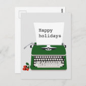  retro-typemachine en papierontwerp briefkaart (Voorkant / Achterkant)