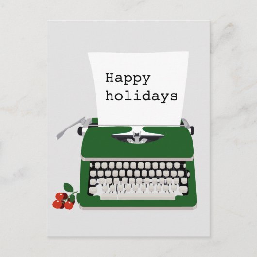  retro-typemachine en papierontwerp briefkaart (Voorkant)