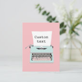  retro-typemachine en papierontwerp briefkaart (Staand voorkant)