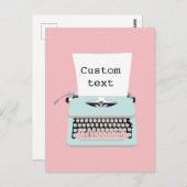  retro-typemachine en papierontwerp briefkaart (Voorkant / Achterkant)