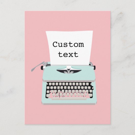  retro-typemachine en papierontwerp briefkaart (Voorkant)