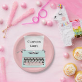  retro-typemachine en papierontwerp papieren bordje (Feest)