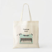 retro-typemachine en papierontwerp tote bag (Voorkant)