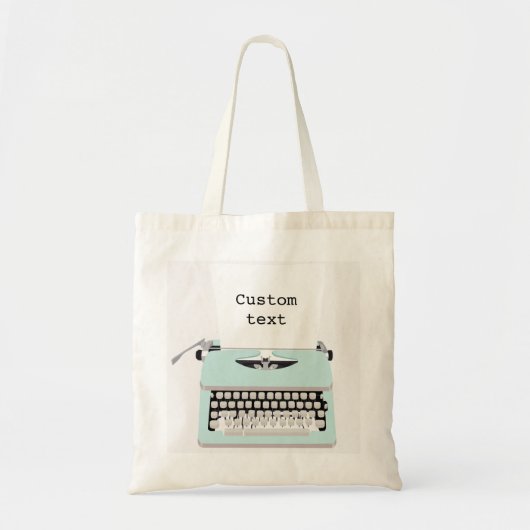 retro-typemachine en papierontwerp tote bag (Voorkant)