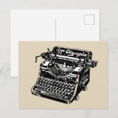 RETRO-TYPEWRITER-BRIEFKAARTEN BRIEFKAART (Voorkant / Achterkant)