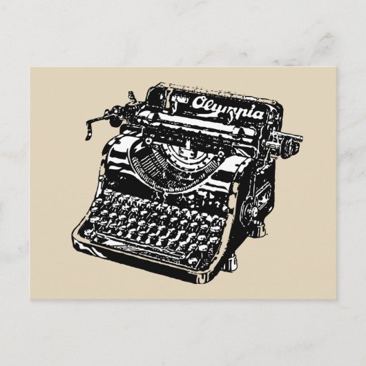  RETRO-TYPEWRITER-BRIEFKAARTEN BRIEFKAART (Voorkant)
