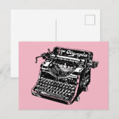 RETRO-TYPEWRITER-BRIEFKAARTEN BRIEFKAART (Voorkant / Achterkant)