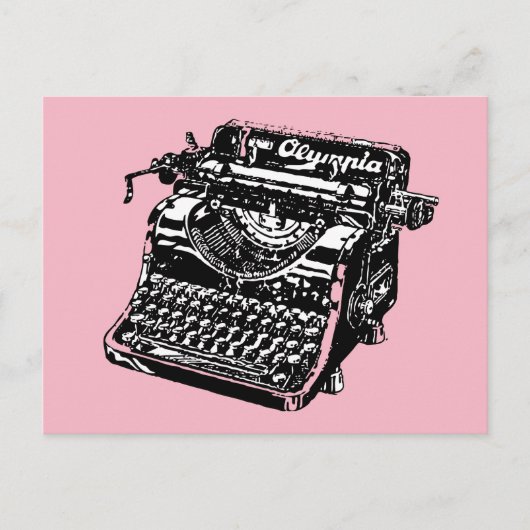 RETRO-TYPEWRITER-BRIEFKAARTEN BRIEFKAART (Voorkant)