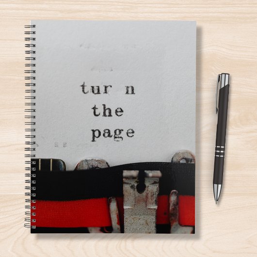 Retro Typewriter "Draai de pagina" Planner