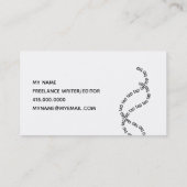  Retro Typewriter Freelance Schrijver Auteur Visitekaartje (Achterkant)