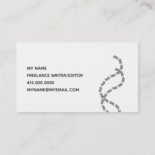  Retro Typewriter Freelance Schrijver Auteur Visitekaartje (Achterkant)