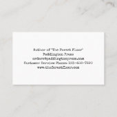 Retro Typewriter Professioneel Scholarly Auteur Visitekaartje (Achterkant)