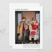 Retro Typewriter Tekst Aangepaste foto Gepersonali Feestdagenkaart (Voorkant / Achterkant)