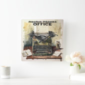 Retro Typewriter wandklok (Huis)