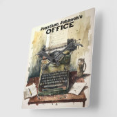 Retro Typewriter wandklok (Hoek)