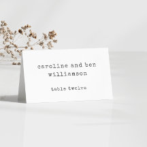 Retro Typewriter Wit Aangepaste Bruiloft Escort Ka