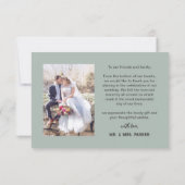 Retro Typografie 1 Foto Modern Weddenschap Bedankt (Achterkant)