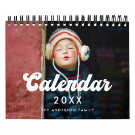 Retro  typografie 2026 foto kalender