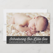 RETRO TYPOGRAFIE | AANKONDIGING VAN DE GEBOORTE CH (Voorkant)