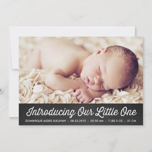 RETRO TYPOGRAFIE | AANKONDIGING VAN DE GEBOORTE CH (Voorkant)