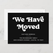 Retro Typografie | Aankondiging van zwartbeweging Briefkaart (Voorkant / Achterkant)