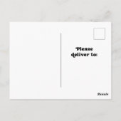 Retro Typografie | Aankondiging van zwartbeweging Briefkaart (Achterkant)