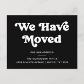 Retro Typografie | Aankondiging van zwartbeweging Briefkaart (Voorkant)