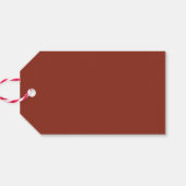 Retro Typografie Brown Merry kerst Cadeaulabel (Achterkant Horizontaal)