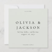 Retro typografie bruiloft save the date (Achterkant)