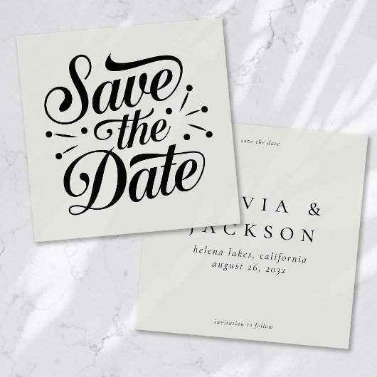 Retro typografie bruiloft save the date