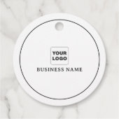 Retro Typografie Business Logo Dank u Label (Achterkant)