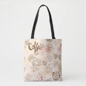 Retro typografie Business Logo Whimsical Tote Bag (Voorkant)