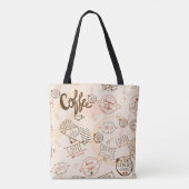 Retro typografie Business Logo Whimsical Tote Bag (Achterkant)