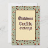 Retro typografie Cookie uitwisseling partij Kaart (Achterkant)