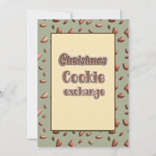 Retro typografie Cookie uitwisseling partij Kaart (Achterkant)