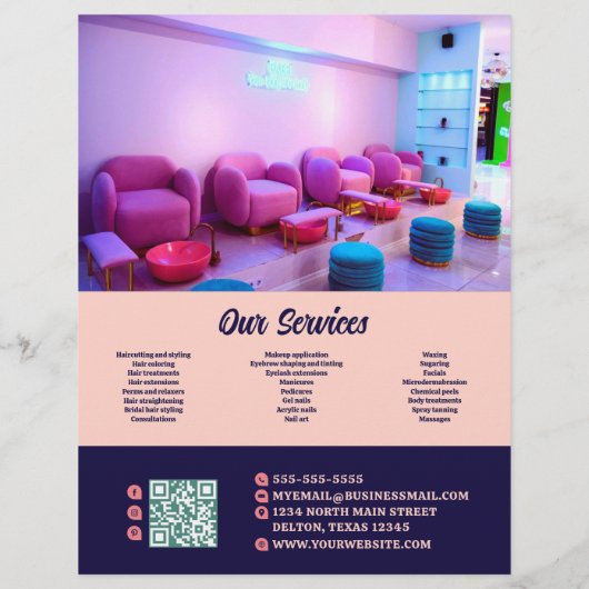 Retro Typografie Cool Business Event Flyer (Achterkant)