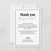 Retro typografie Dank u korting Kaart (Voorkant)