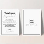 Retro typografie Dank u korting Kaart