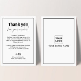 Retro typografie Dank u korting Kaart