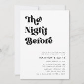 Retro typografie de avond voor repetitie diner kaart (Voorkant)