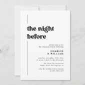 Retro typografie de avond voor repetitie diner kaart (Voorkant)