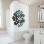 Retro Typografie Douchegordijn (In situ)